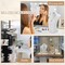 Necklace Display Bust - PU Leather Jewelry Bust Stand for Photography, Boutique Display, and Home Organisation(White-9.8"x5.7")